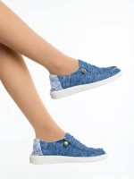 Дамски ежедневни обувки сини от текстилен материал Midona