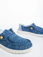 Дамски ежедневни обувки сини от текстилен материал Midona