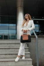 Дамски мокасини бели от екологична кожа Emena