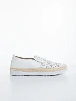 Дамски мокасини бели от екологична кожа Emena