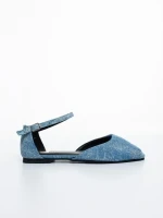 Дамски сандали сини от текстилен материал Elmena