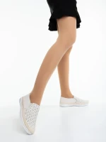 Дамски мокасини бежови от екологична кожа Emena