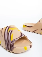 Дамски чехли  каки  от синтетичен материал  Promise