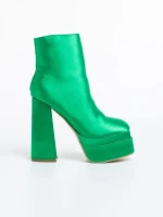 Дамски боти зелени от текстилен материал Zosime