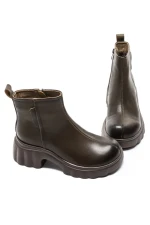 Ghete Dama din piele naturala 82620 KHAKI | ADVANCER