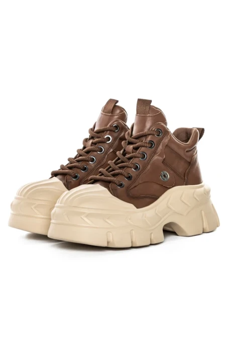 Ghete Dama din piele naturala 5020-1 BROWN | ADVANCER