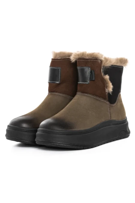 Ghete Dama din piele naturala 9981YM GREEN | ADVANCER