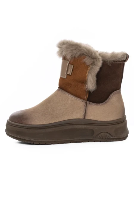 Ghete Dama din piele naturala 9981YM GREY | ADVANCER