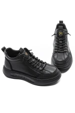 мъжки боти от естествена кожа A661 Черен | Advancer » MeiMall.bg