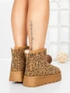 Ghete Dama din piele naturala 5W93 LEOPARD PRINT | PANTOFUL