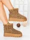 Ghete Dama din piele naturala 5W93 LEOPARD PRINT | PANTOFUL
