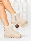 Ghete Dama din piele naturala 5W95 KHAKI | PANTOFUL