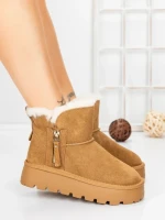 Ghete Dama din piele naturala 5W95 YELLOW | PANTOFUL