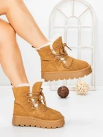 Ghete Dama din piele naturala 5W96 YELLOW | PANTOFUL