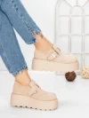 Ghete Dama cu Platforma 58WL18 BEIGE | MEI