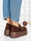 Ghete Dama cu Platforma 58WL18 BROWN | MEI