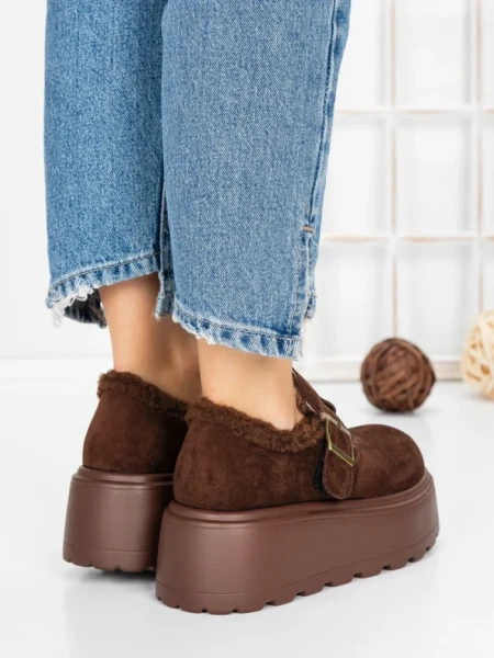 Ghete Dama cu Platforma 58WL18 BROWN | MEI