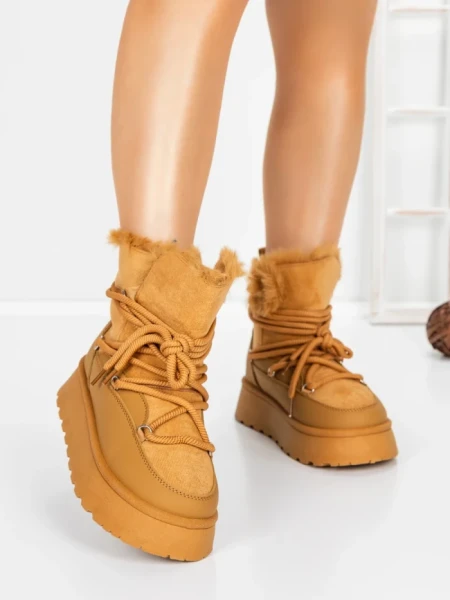 Ghete Dama cu Platforma 5GB9 YELLOW | MEI