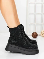 Ghete Dama cu Platforma 5WL87 BLACK | MEI