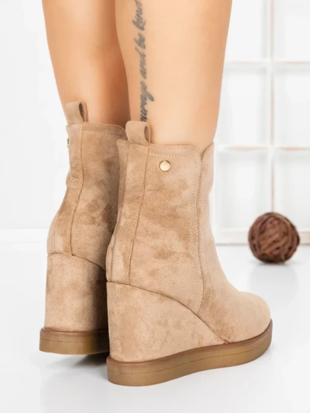 Ghete Dama cu Platforma 5AH51 DARK BEIGE | MEI