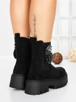 Ghete Dama cu Platforma 5AH52 BLACK | MEI