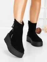 Ghete Dama cu Platforma 5AH56 BLACK | MEI