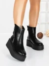 Ghete Dama cu Platforma 5AH56 BLACK | MEI