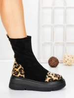 Ghete Dama cu Platforma 5AH58 BLACK | MEI