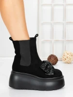 Ghete Dama cu Platforma 56WL10 BLACK | MEI