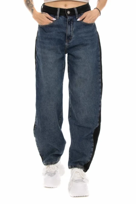 Blugi Dama RF168 ALBASTRU-NEGRU | MINA