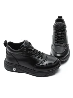 Ghete Barbati din piele naturala 6908 BLACK | ADVANCER