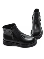 Ghete Dama din piele naturala 9A819 BLACK | ADVANCER