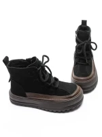 Ghete Dama din piele naturala 8910 BLACK | ADVANCER