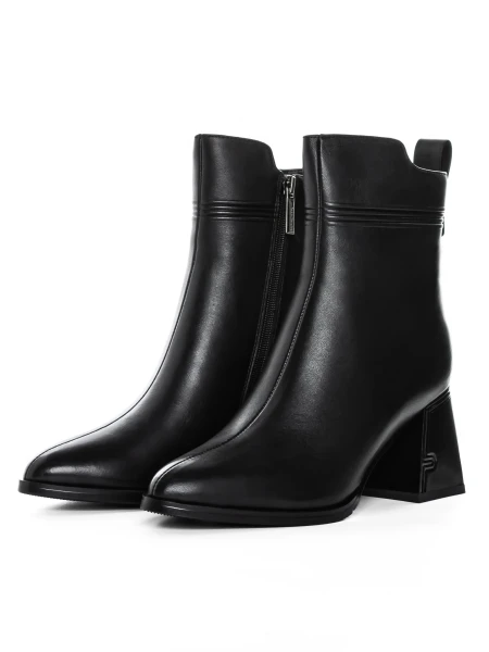 Ботуши с дебел ток K107-55-B81A Черен » MeiMall.bg