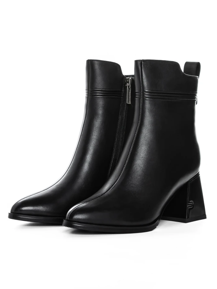 Ботуши с дебел ток K107-55-B81A Черен » MeiMall.bg