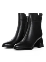 Ботуши с дебел ток K107-55-B81A Черен » MeiMall.bg