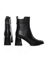 Ботуши с дебел ток K107-55-B81A Черен » MeiMall.bg