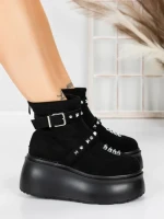 Ghete Dama cu Platforma 56WL15 BLACK | MEI