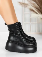 Ghete Dama cu Platforma 56WL11 BLACK | MEI