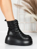 Ghete Dama cu Platforma 56WL11 BLACK | MEI