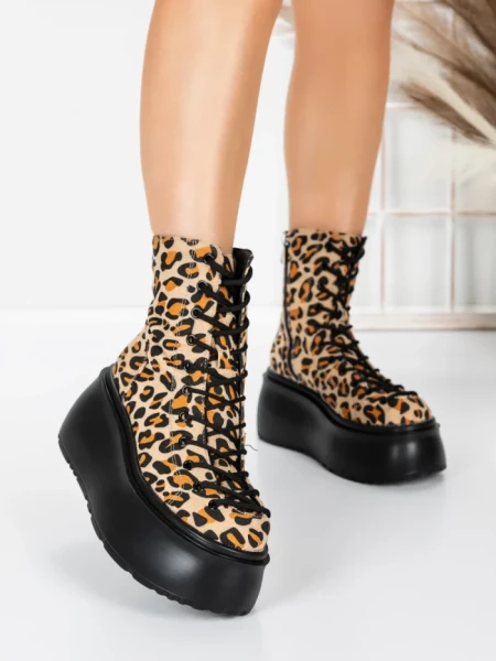 Ghete Dama cu Platforma 56WL11 LEOPARD PRINT | MEI