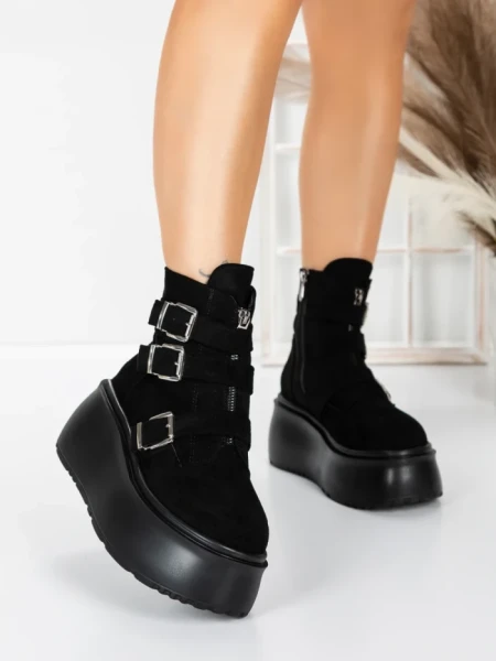 Ghete Dama cu Platforma 56WL13 BLACK | MEI