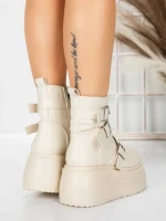 Ghete Dama cu Platforma 56WL13 BEIGE | MEI