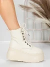 Ghete Dama cu Platforma 56WL16 BEIGE | MEI