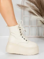 Ghete Dama cu Platforma 56WL16 BEIGE | MEI