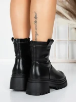 Ghete Dama cu Platforma 5W82 BLACK | MEI