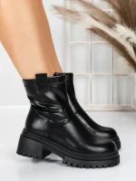 Ghete Dama cu Platforma 5W82 BLACK | MEI