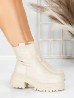 Ghete Dama cu Platforma 5W82 BEIGE | MEI