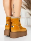 Ghete Dama din piele naturala 3ASJN75 YELLOW | PANTOFUL