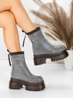 Ghete Dama cu Platforma 5SJN23 BROWN | MEI